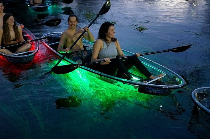kayak through bioluminescent lagoons that glow under the moonlight.