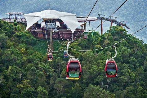 South Africa - The cable car ascends Table Mountain