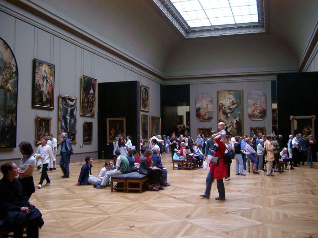  group of people in a museum