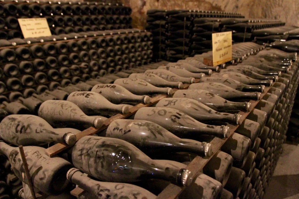 cellars of famous champagne houses in Reims