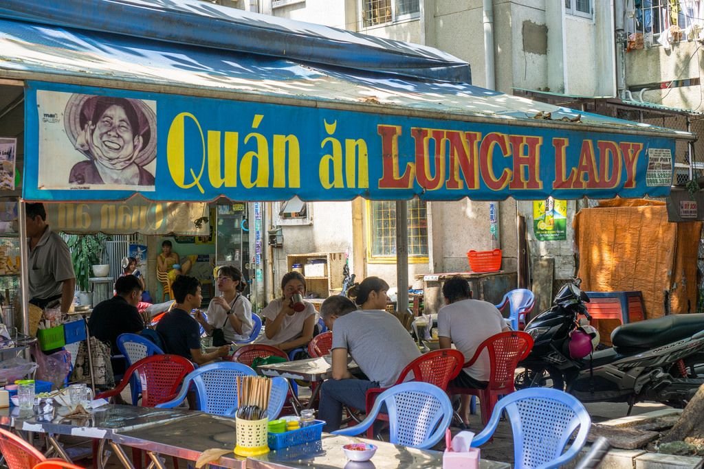 Food stalls in Ho Chi Minh City
