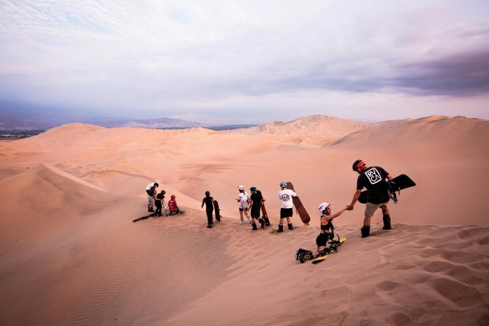 Sandboarding in Huacachina Oasis