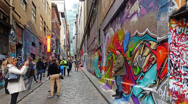 Melbourne, Australia-art-filled cafés
