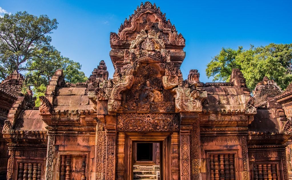 This "Citadel of Women" showcases Cambodia's finest stone carving artistry.