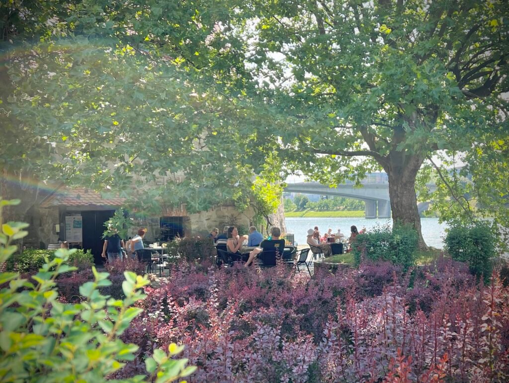 Local riverside cafés in Maribor