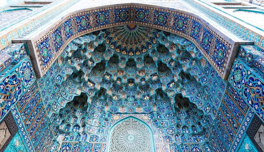  the sheer size of the Qolsarif Mosque is breathtaking.
