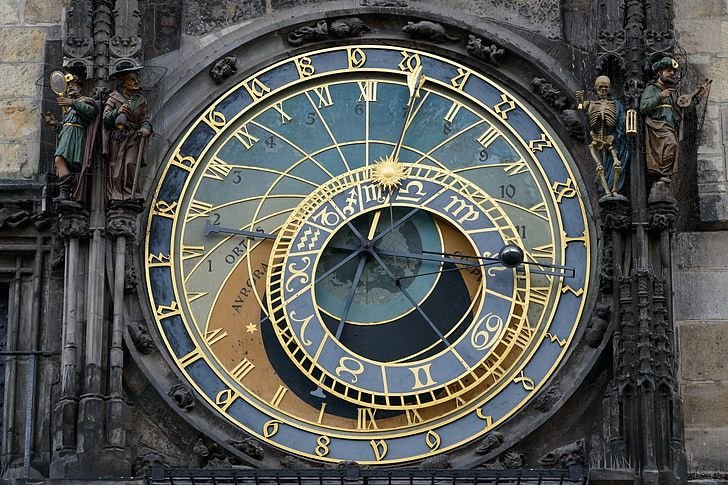 Astronomical clock and Gothic towers-Prague